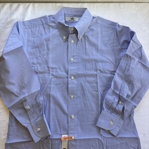 Vtg Oxxford Clothes Bespoke Dress Shirt Solid Blue  Spread Collar 24x31